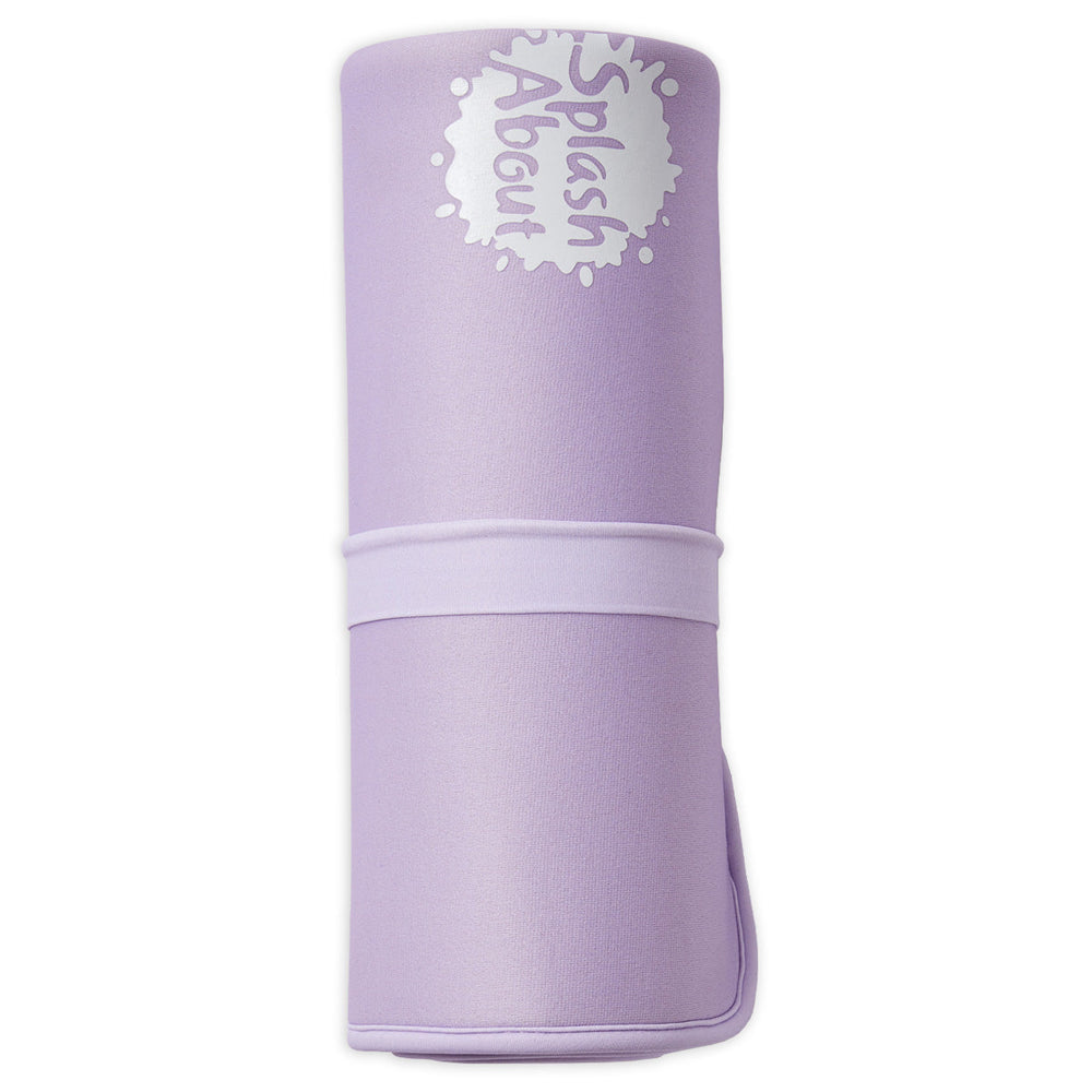 Lilac neoprene changing mat, rolled up