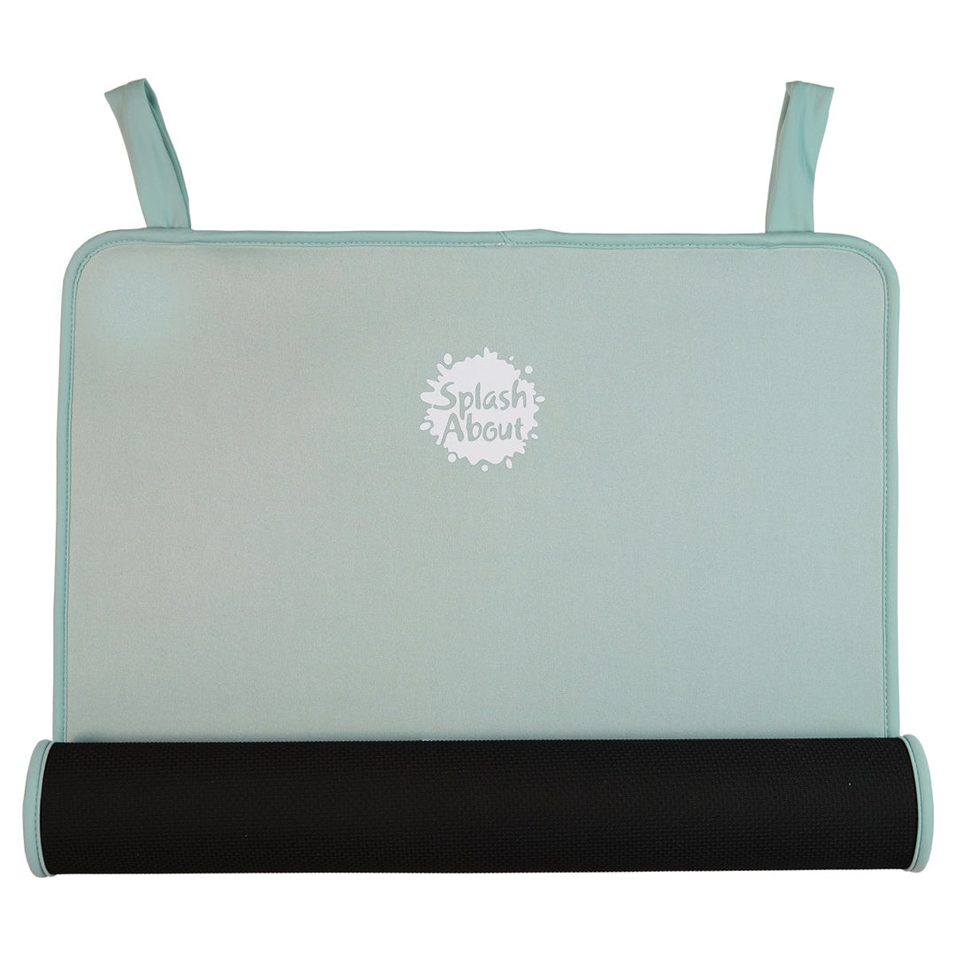 Pistachio neoprene changing mat, half rolled