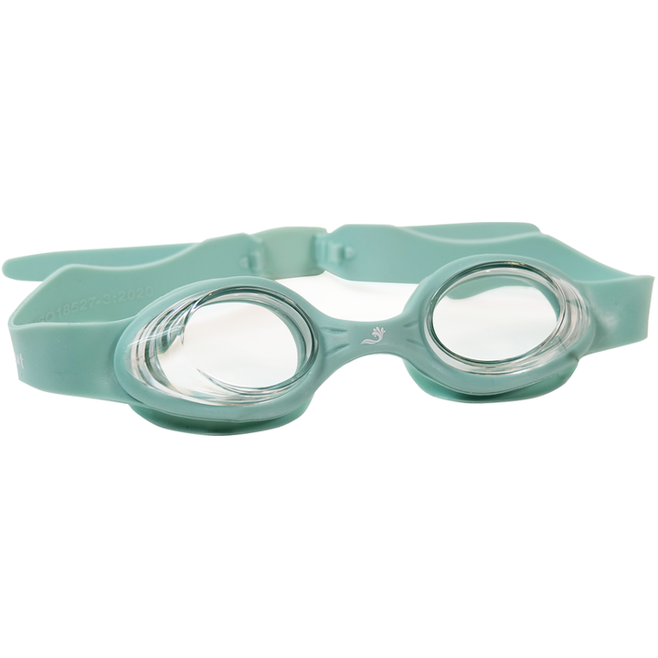Pistachio swim goggles, side view