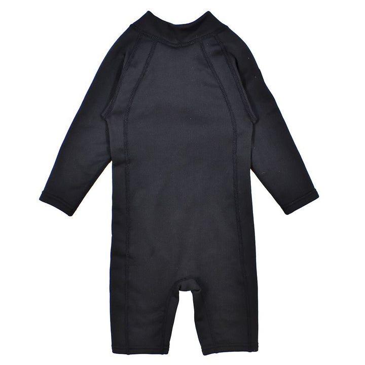 Black thermal all in one for toddlers, back.